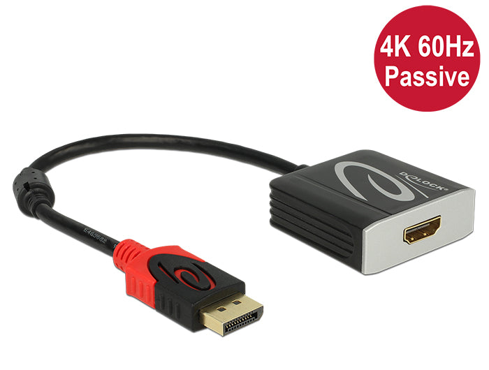 Delock Adapterkabel DisplayPort 1.2 Stecker > HDMI Buchse Delock Adapterkabel DisplayPort 1.2 Stecker > HDMI Buchse